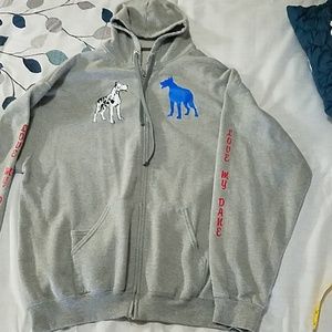 Gray Great Dane Hoody 2X